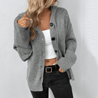 Sonja | Kuschelige Vielseitige Strickjacke in Grau