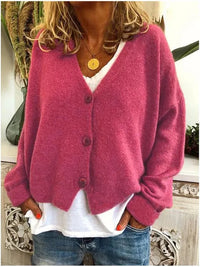 Annelie | Lockere Feminine Strickjacke in Rosa