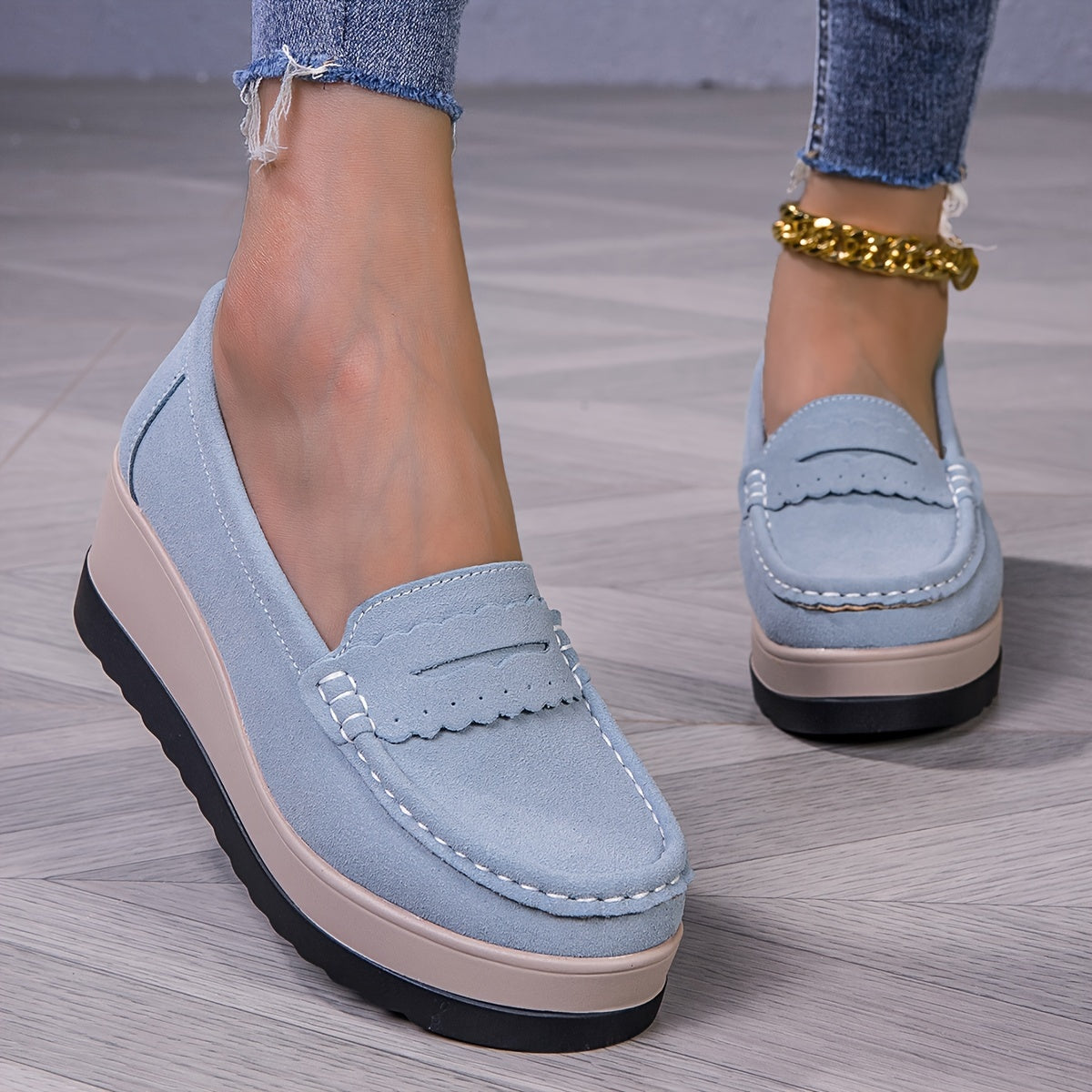 StrideLux™ – Bequeme Plateau Loafer für Damen