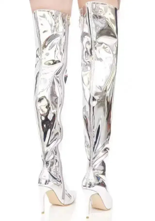 Karin | Stylische Overknee Stiefel mit Reißverschluss