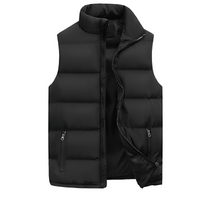 Stilvolle, winterliche und vielseitige Herren-Steppweste - Optimales modernes Design in Schwarz