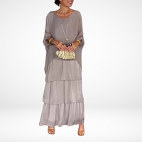 Thea | Lockeres Maxikleid für jeden Tag in Grau