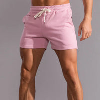 Arthur | Elastischer Bund Kontrastkordel Sportshorts in Rosa