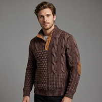 Ronald - Bequemer, weicher Pullover in Braun