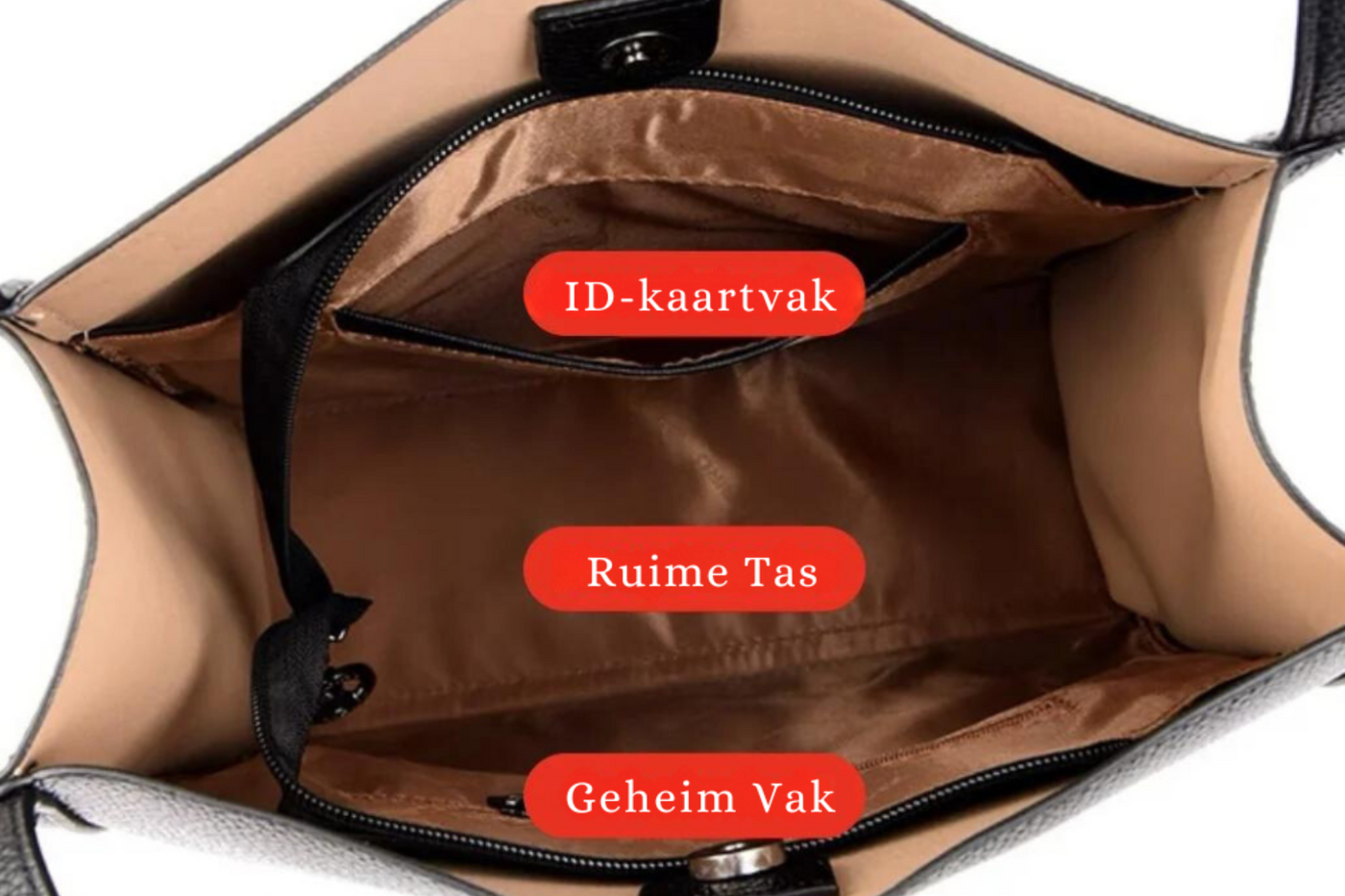 Damen Elegante Leder Schultertasche