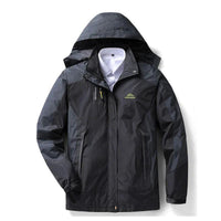 Regenjacke Damen Gefüttert Wasserdicht | Outdoor & Winddicht in Schwarz