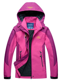 Regenjacke Damen Gefüttert Wasserdicht | Outdoor & Winddicht in Rosa