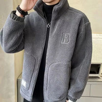 Herrenjacke aus dicker Wolle - Tabb in Grau