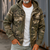 Tarnfarbene Cargo-Jacke mit Kapuze – Robuste und Funktionale Outdoor-Jacke in Khaki