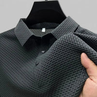 Luca | Elegantes kurzen Ärmeln Polo T Shirt in Grau