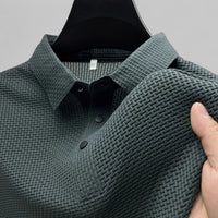 Luca | Elegantes kurzen Ärmeln Polo T Shirt in Grün