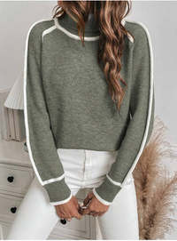 Johanna | Kuscheliger Rollkragen Pullover in Grün