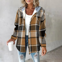 Warme Jacke für Frauen - Udile in Braun