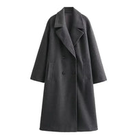 Warmer Wintermantel mit elegantem Design in Grau