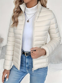 Cornelia | Damen Leichte Übergangsjacke mit Stehkragen in White