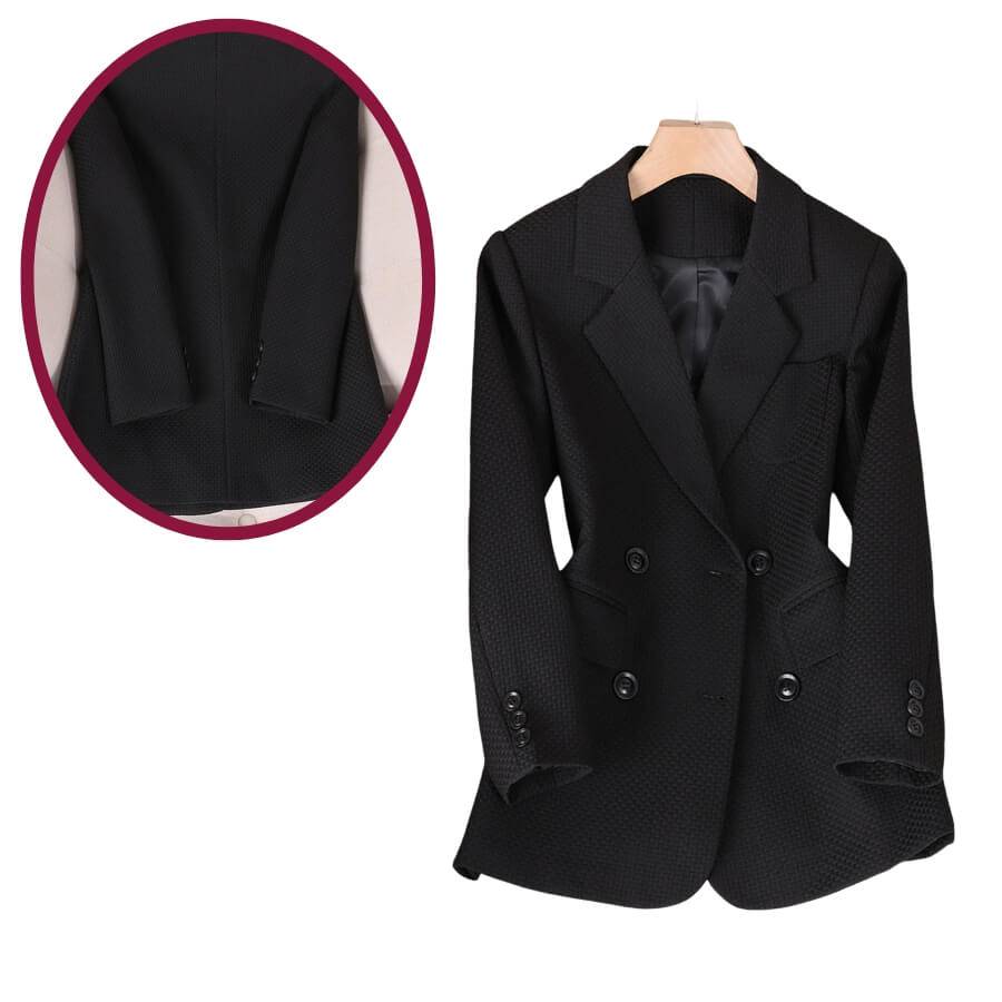 Damen Blazer mit Doppelreiher und langen Ärmeln