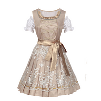 Damen Beige Oktoberfest Dirndl Kleid in Beige