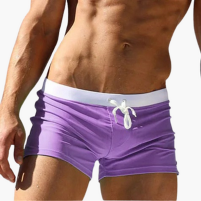 Kurze Badehose für Herren – Enganliegend mit Kordelzug