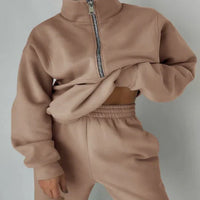 Shelby - Bequemer trainingsanzug für damen in Khaki