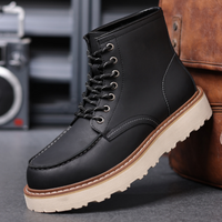 Exklusive Herren Winterstiefel in Schwarz