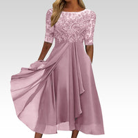 Margherita | Elegantes Spitzenkleid in Rosa