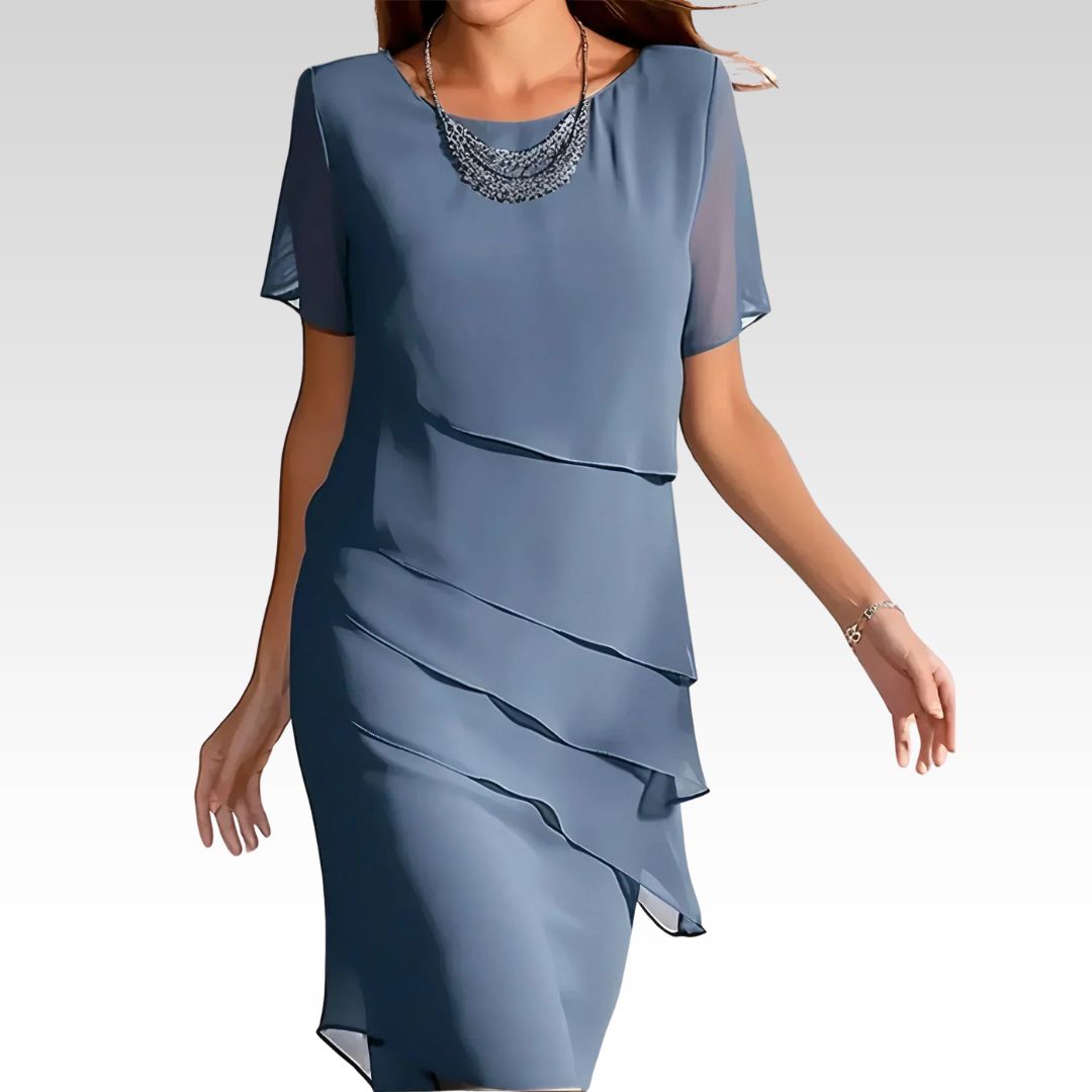 Monika | Midi-Kleid mit Kurzarm