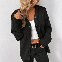 Kristin Cozy - Kuschelige Strickjacke in Schwarz