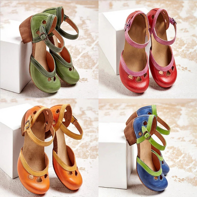 Darcey - Vintage-inspirierter Stil mit einer Retro-Ästhetik Sandalen Damen | Klassischer Riemen über dem Spann