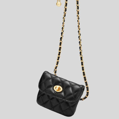 Gesteppte Mini-Handtasche mit elegantem Kettenriemen