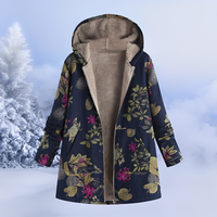 Jasmin - Trendige, warme Kapuzenjacke in Marineblau