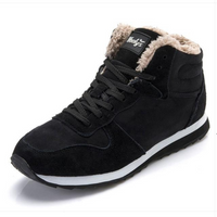 Winterschuhe Herren | Schnürstiefel Knöchelhoch in Schwarz