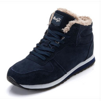 Winterschuhe Herren | Schnürstiefel Knöchelhoch in Blau