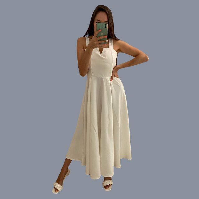 Strahlendes Gelbes Cocktailkleid ohne Ärmel