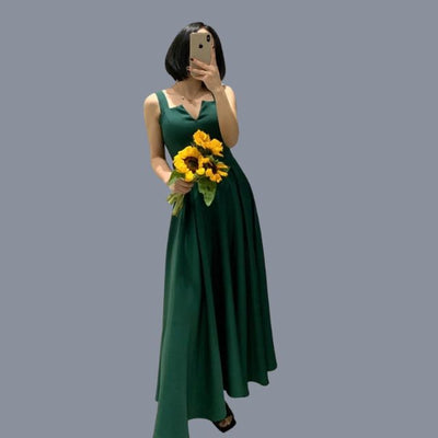 Strahlendes Gelbes Cocktailkleid ohne Ärmel