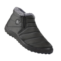 Winterschuhe Damen| Flach Knöchelhoch Mit Rundkappe in Schwarz