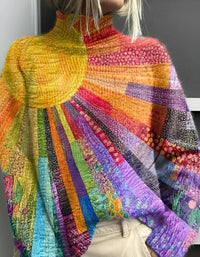 Ada - Fröhlich bunter Rollkragenpullover in Multicolor