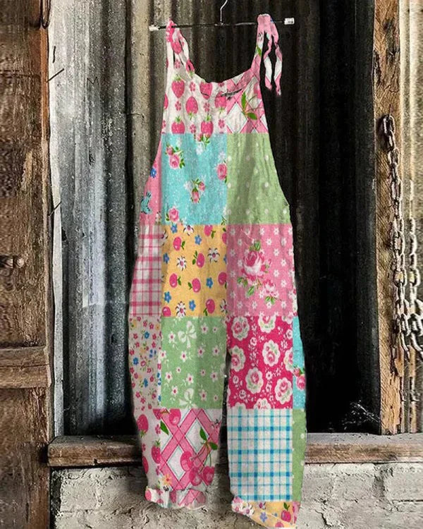 Scarlett | Women's Bohemian Jumpsuit with Retro Floral Print