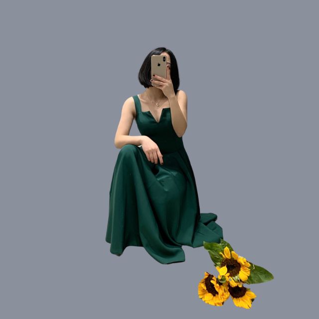 Strahlendes Gelbes Cocktailkleid ohne Ärmel