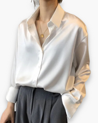 Damen Lässige Elegante Bluse | Vielseitig in Weiß