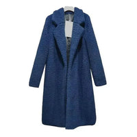 Modischer Teddy-Mantel für Frauen - Valeria in Blau