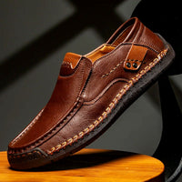 Herren Premium Leder Loafers - Elbert in Braun