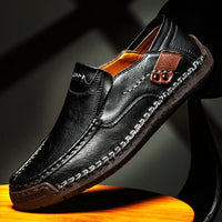 Herren Premium Leder Loafers - Elbert in Klassisches Schwarz