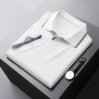 Reginald | Weiter Kragen Regular-Fit Poloshirt in Weiß