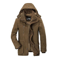 Stylische warme Jacke für Männer - Valdemar in Braun