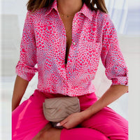 Violet - Bluse mit Umlegekragen in Rotes Herz