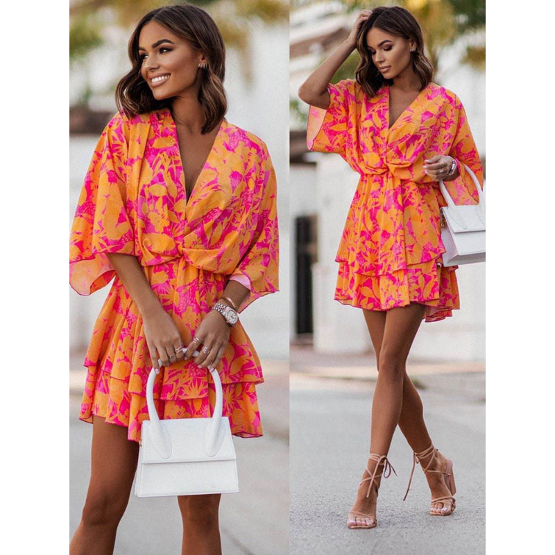 Valeria - Böhmisches Blumen-Minikleid