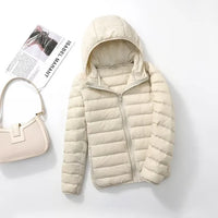 Daunenjacke Damen | Leicht Gefüttert in Beige