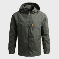 Luca | Wasserdichte Jacke mit hohem Kragen in Olivegrün