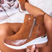 Stiefeletten für Damen mit Gummisohle und Fleecefutter – Stilvoll für Ausflüge und Spaziergänge in Braun