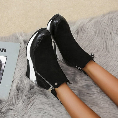 Stiefeletten für Damen mit Gummisohle und Fleecefutter – Stilvoll für Ausflüge und Spaziergänge